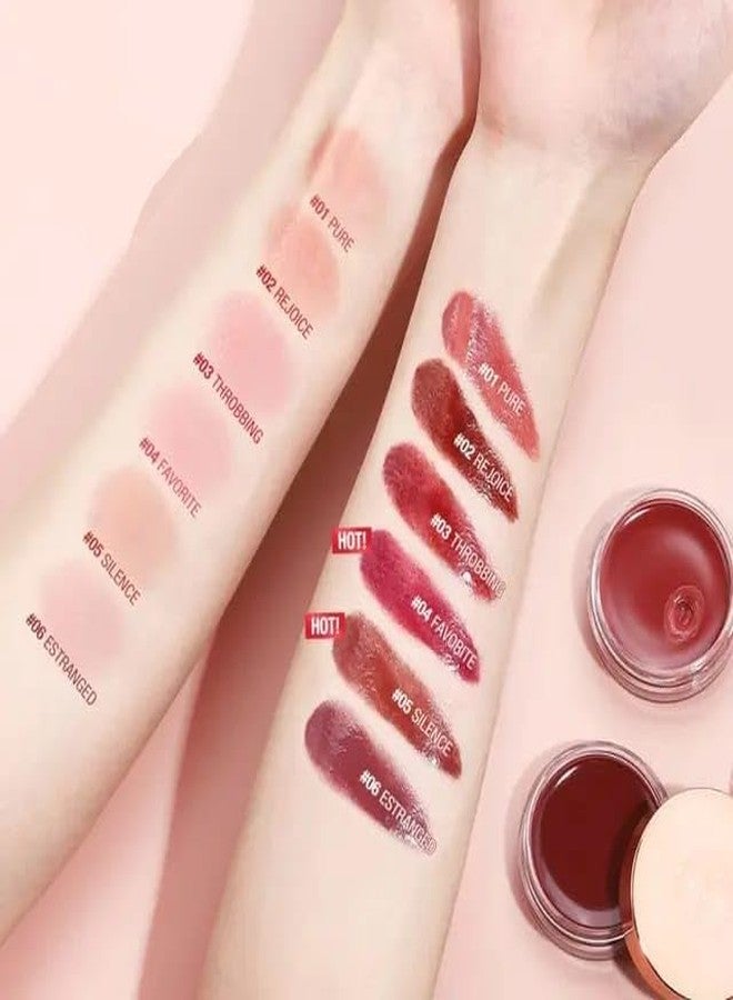 كوسلوكس COSLUXE O TWO O 2 في 1 مرطب ملمع للشفاه والخدود بلمسة نهائية شبه مطفية 6 غرام (04 مفضلات) - Image 4